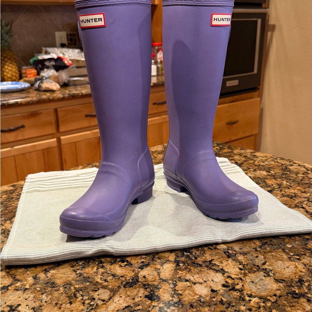 Hunter Tall Lavender Rubber Rain Boots